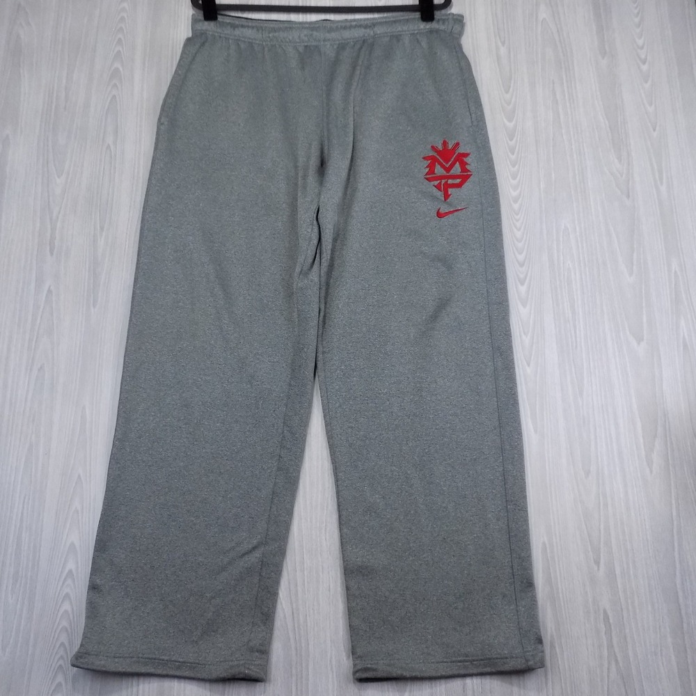 Nike Manny Pacquiao Therma-FIT Sweatpants Mens XL Gray MP Logo EUC